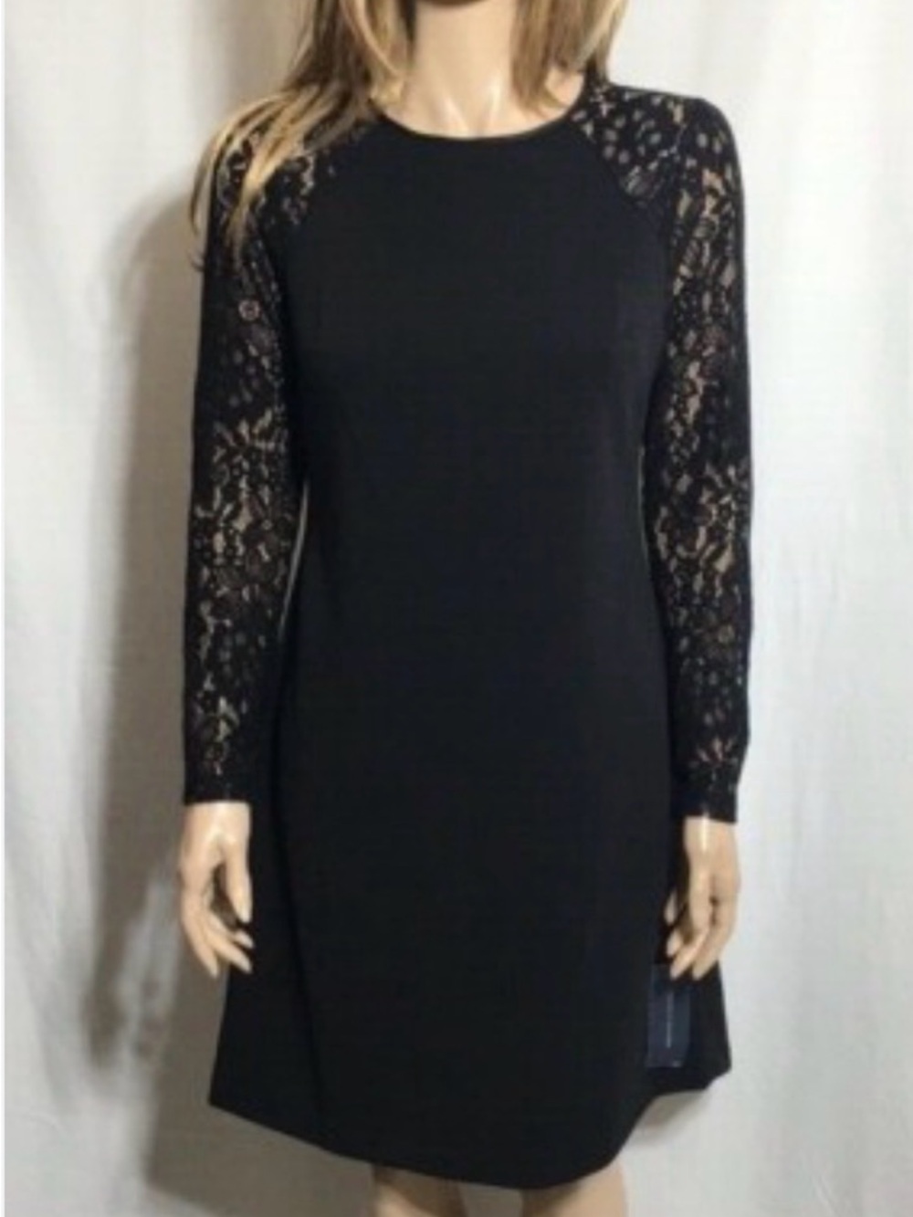 Tommy Hilfiger Black Long Sleeve Lace Dress